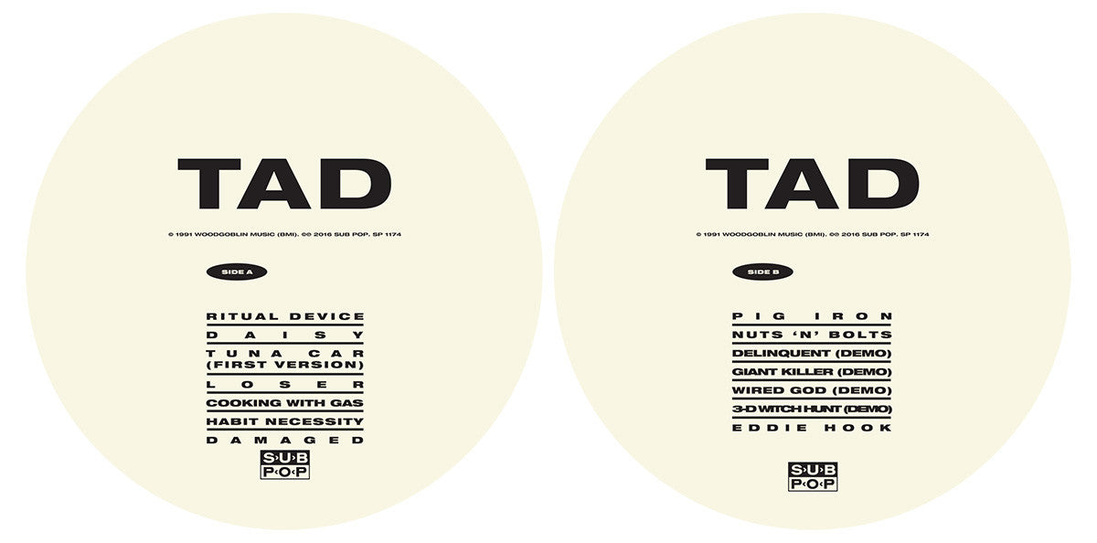 TAD reissues and bonus 12" on Sub Pop