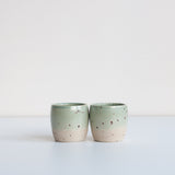 Dor & Tan - Ceramic Celadon & Speckle Espresso Cups